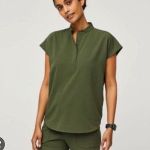 Figs Dark Olive Set (Livingston Bottoms & Rafaela Top)